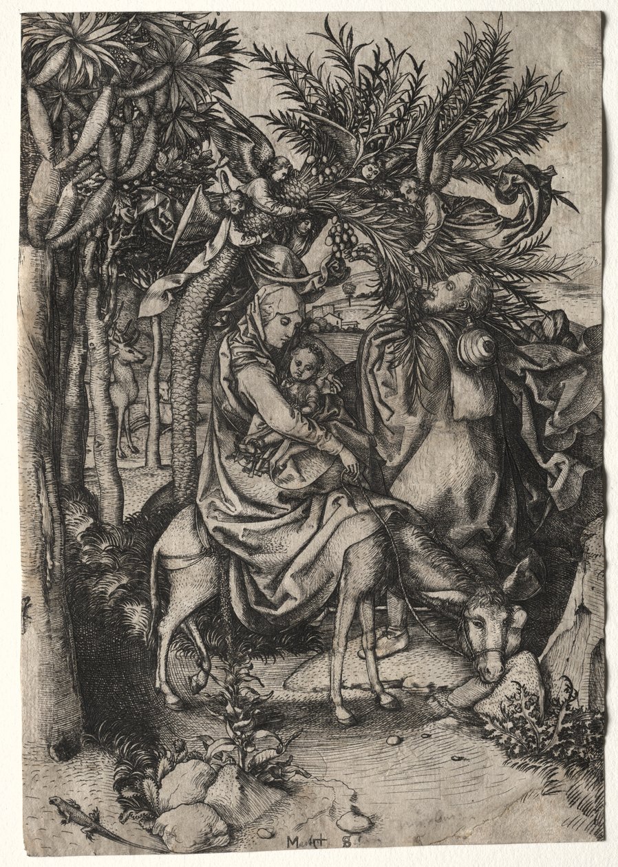 Leven van de Maagd: De Vlucht naar Egypte door Martin Schongauer