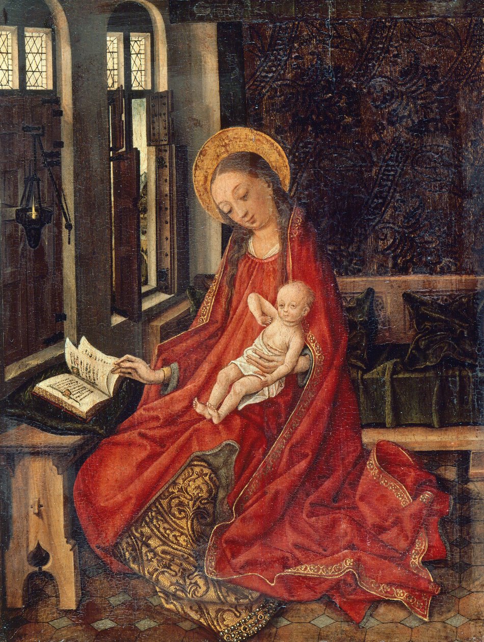 Madonna met Kind in kamer, door Martin Schongauer door Martin Schongauer