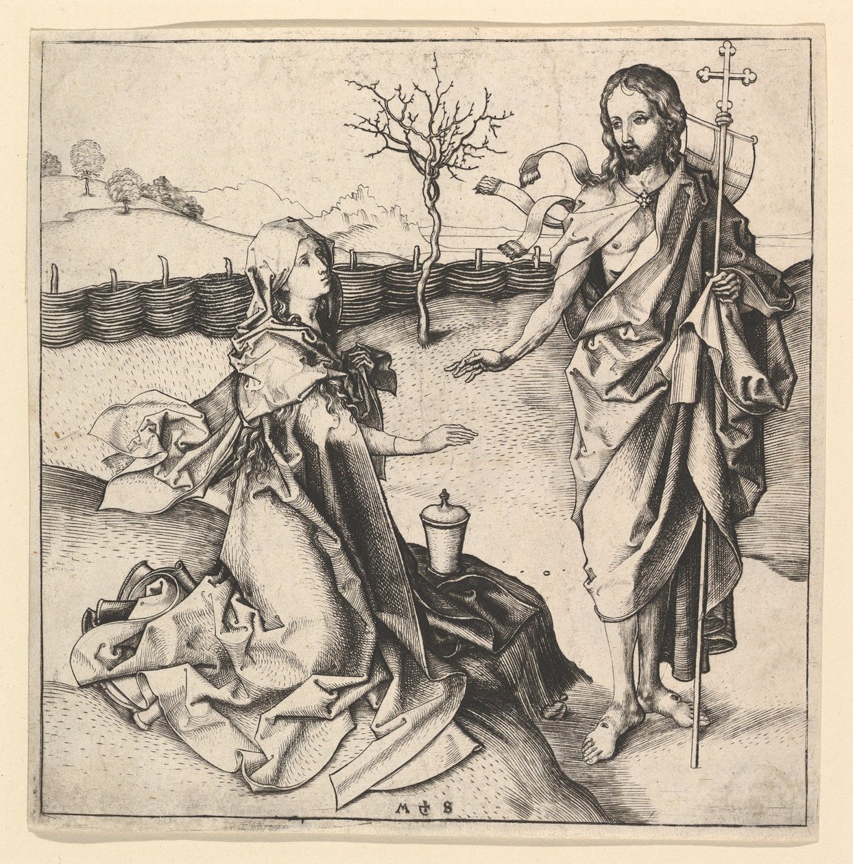 Noli me Tangere, ca. 1435-1491 door Martin Schongauer