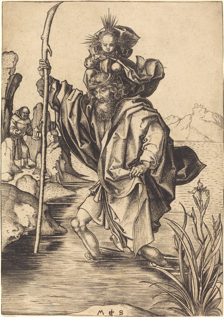 Sint Christoffel door Martin Schongauer