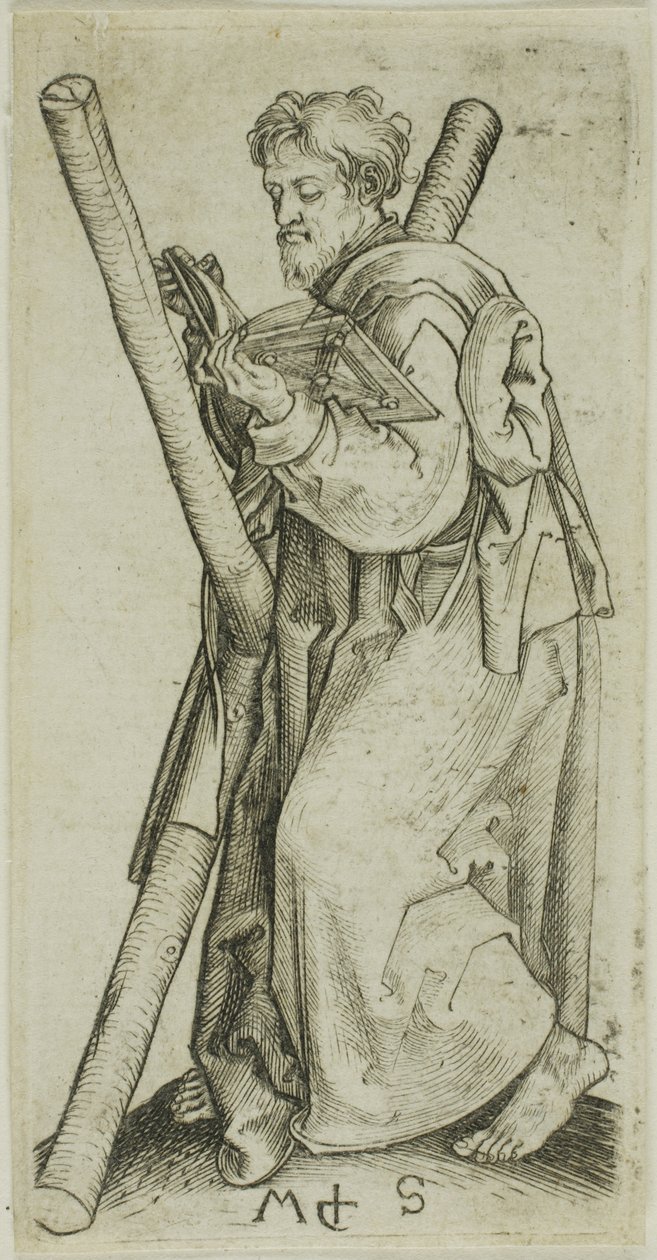 Andreas, van Apostelen door Martin Schongauer
