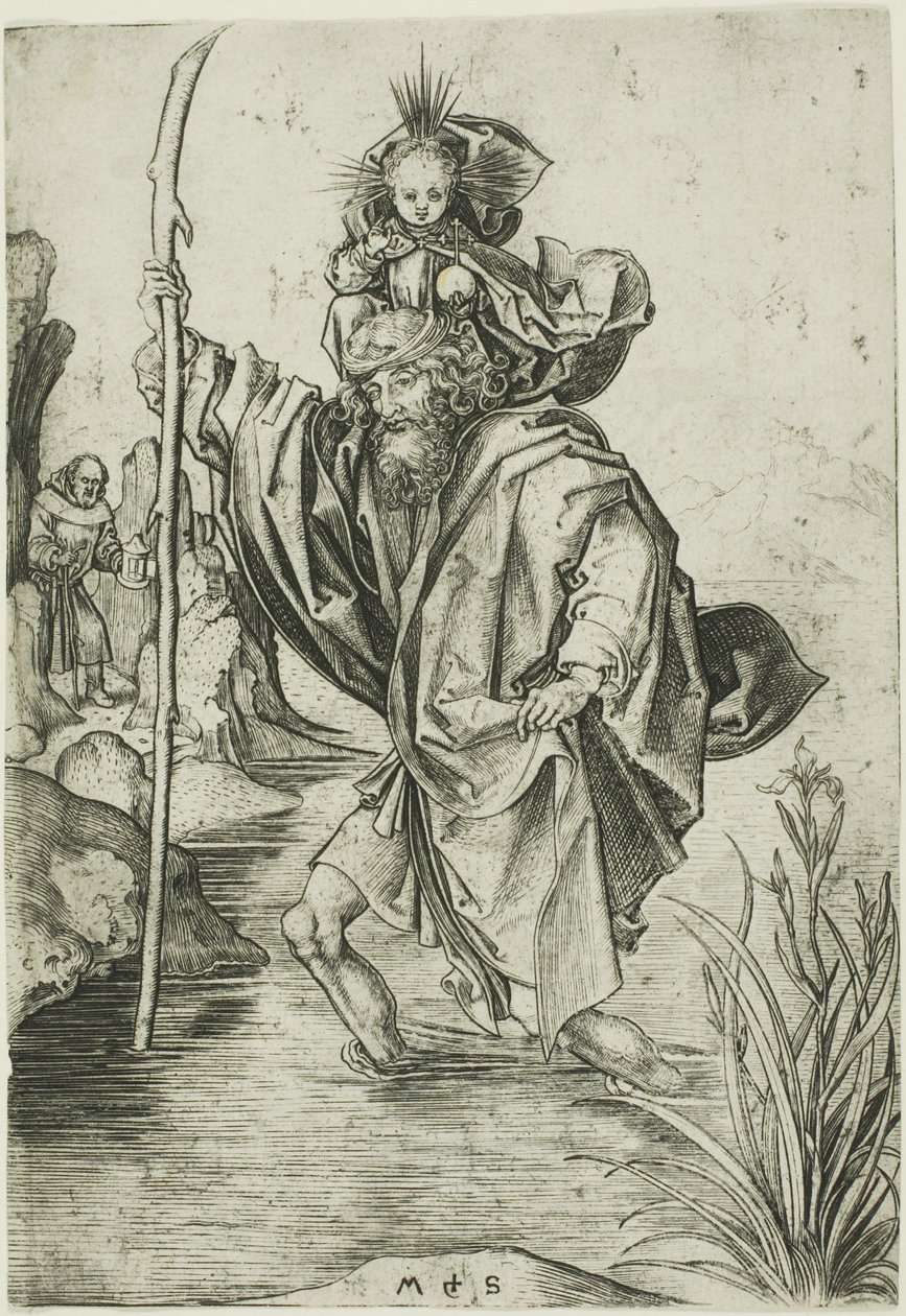 Sint-Christoffel door Martin Schongauer