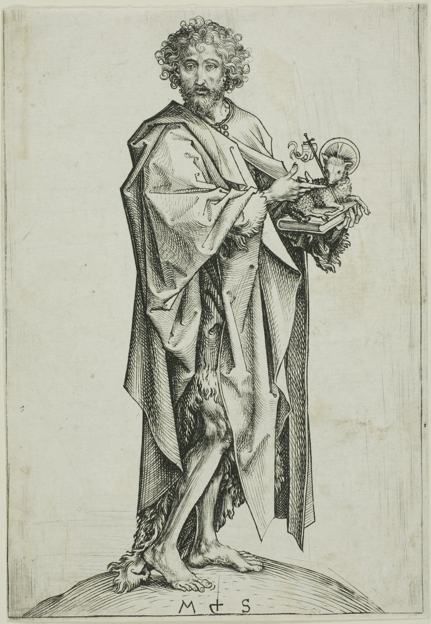 Johannes de Doper door Martin Schongauer