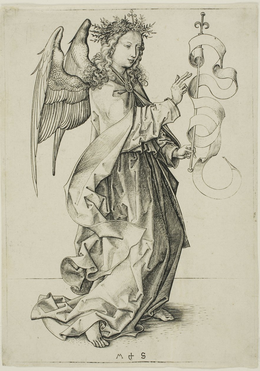 De engel van de annunciatie door Martin Schongauer