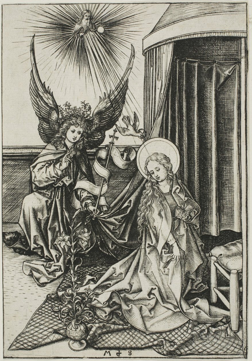 De Annunciatie door Martin Schongauer