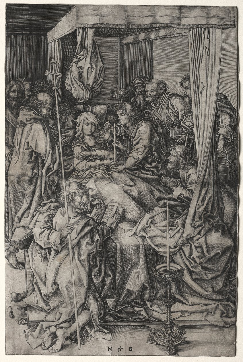 De Dood van de Maagd door Martin Schongauer