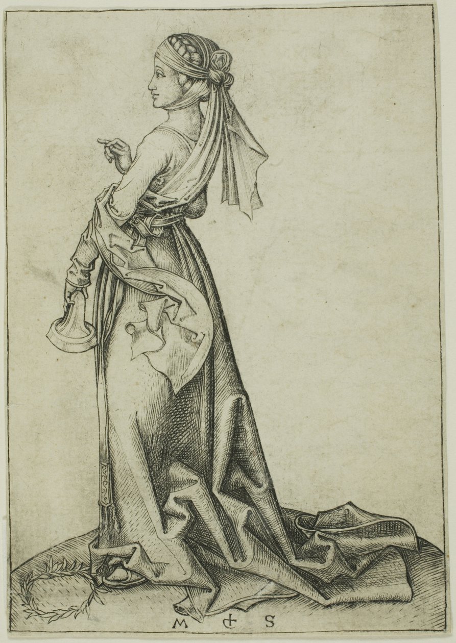 De eerste dwaze maagd door Martin Schongauer