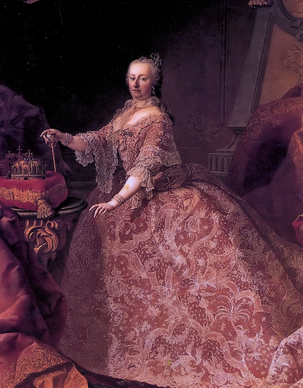 Duits: Kaiserin Maria Theresia Maria Theresia van Oostenrijk op 35-jarige leeftijd door Martin van Meytens