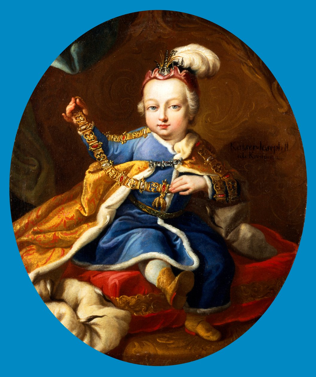 Prins Jozef, toekomstige keizer Jozef II van Oostenrijk als kind door Martin van Mytens II