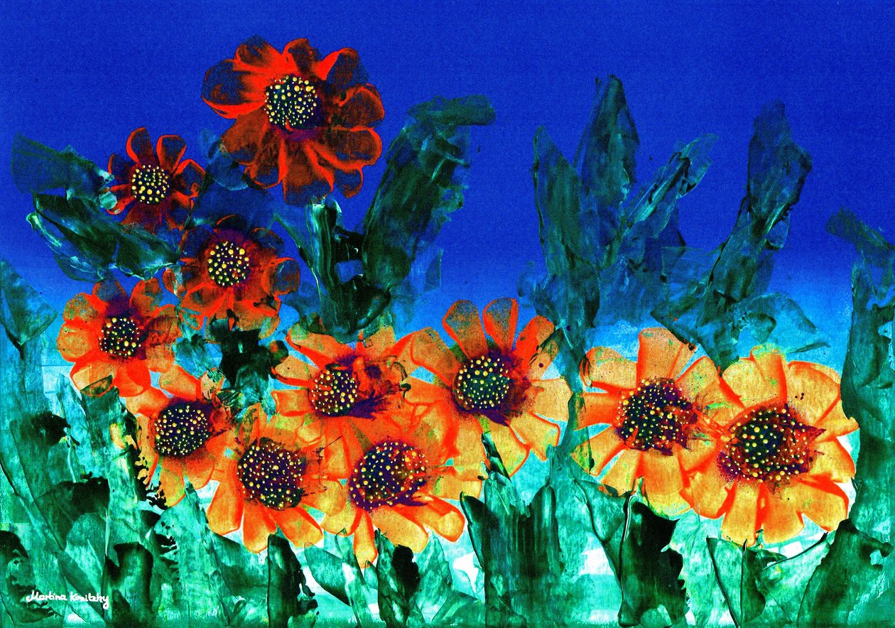 De donkere blauwe lucht door Martina Konitzky
