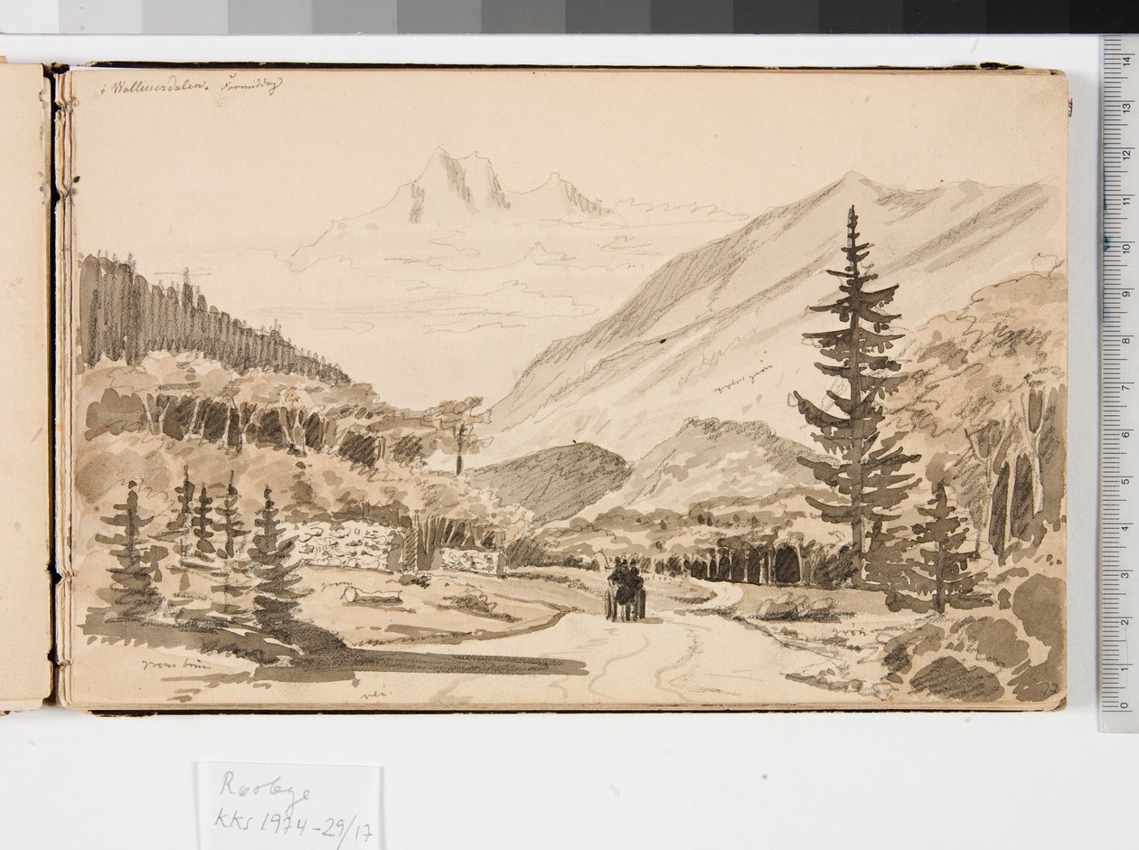 Alpenlandschap door Martinus Rørbye
