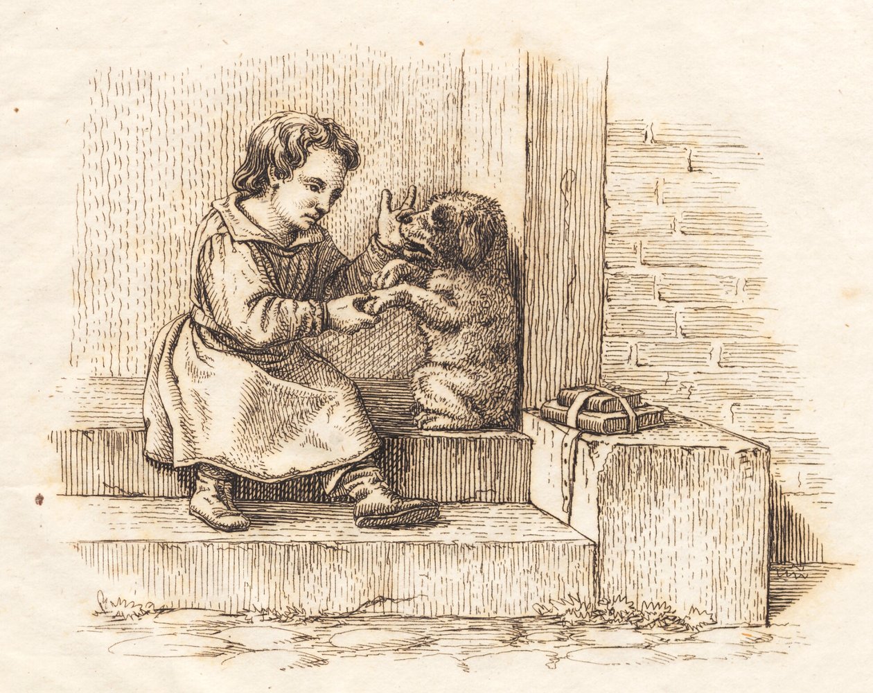 Illustratie voor "Halvhundrede Fabler voor Kinderen" door Hey door Martinus Rørbye
