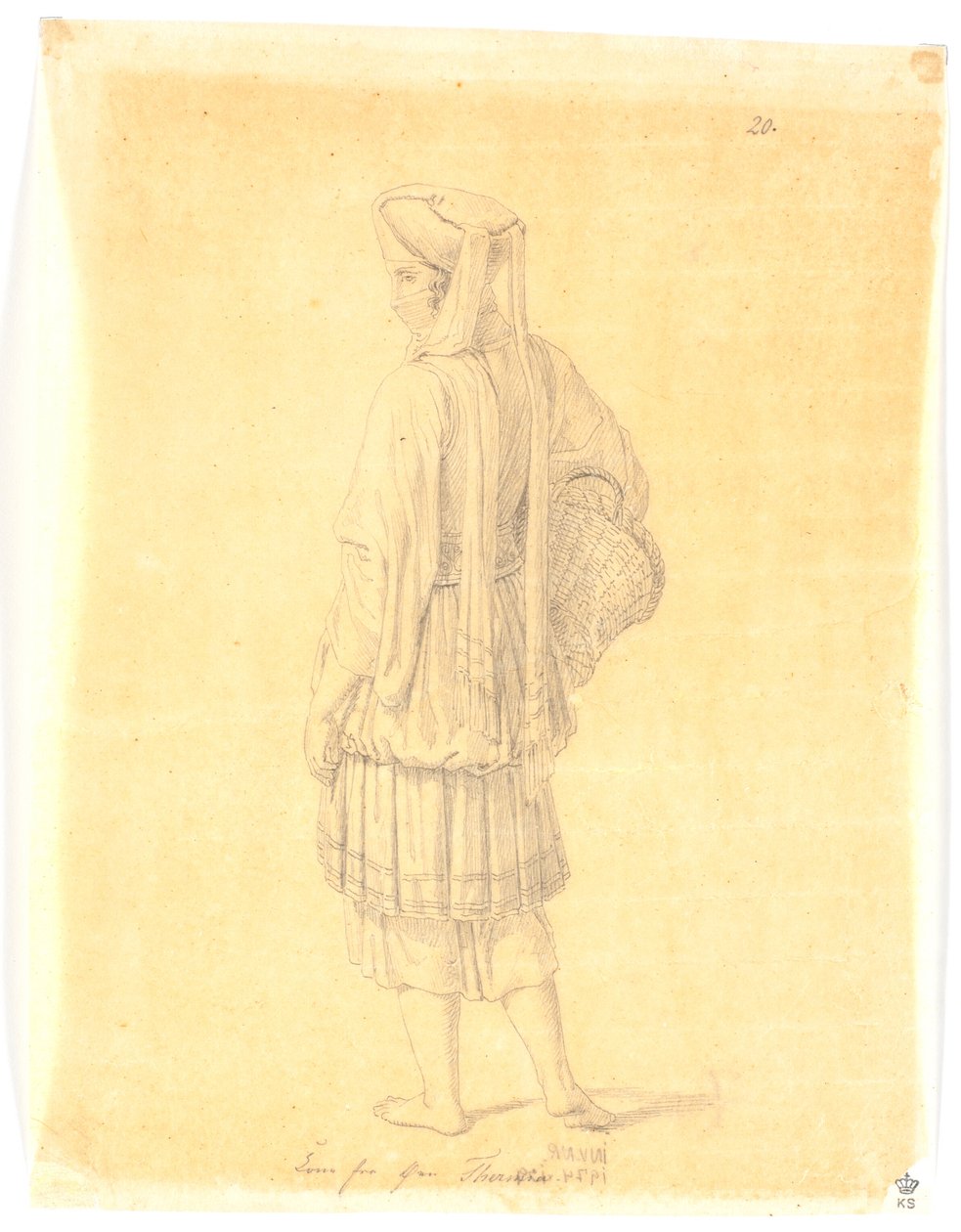 Frau von der Insel Thermia door Martinus Rørbye