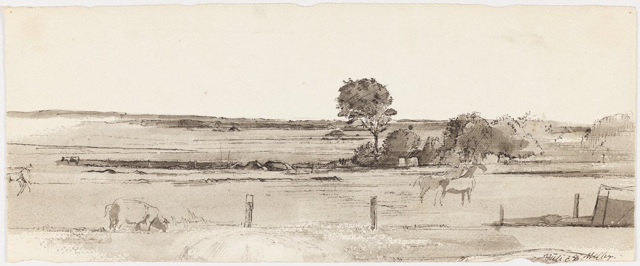 Landschap vanuit Melby door Martinus Rørbye