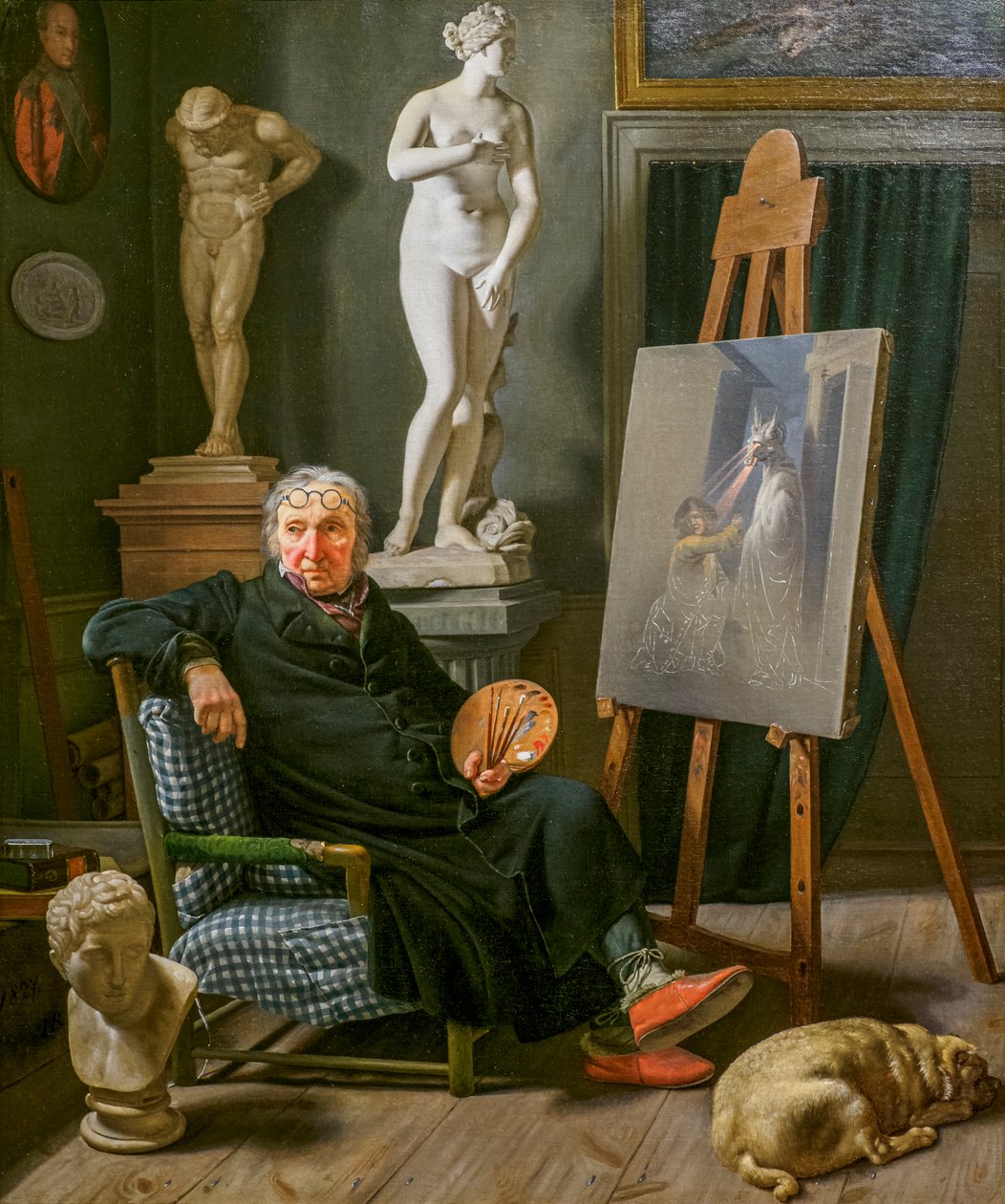 De schilder Christian August Lorentzen door Martinus Rorbye