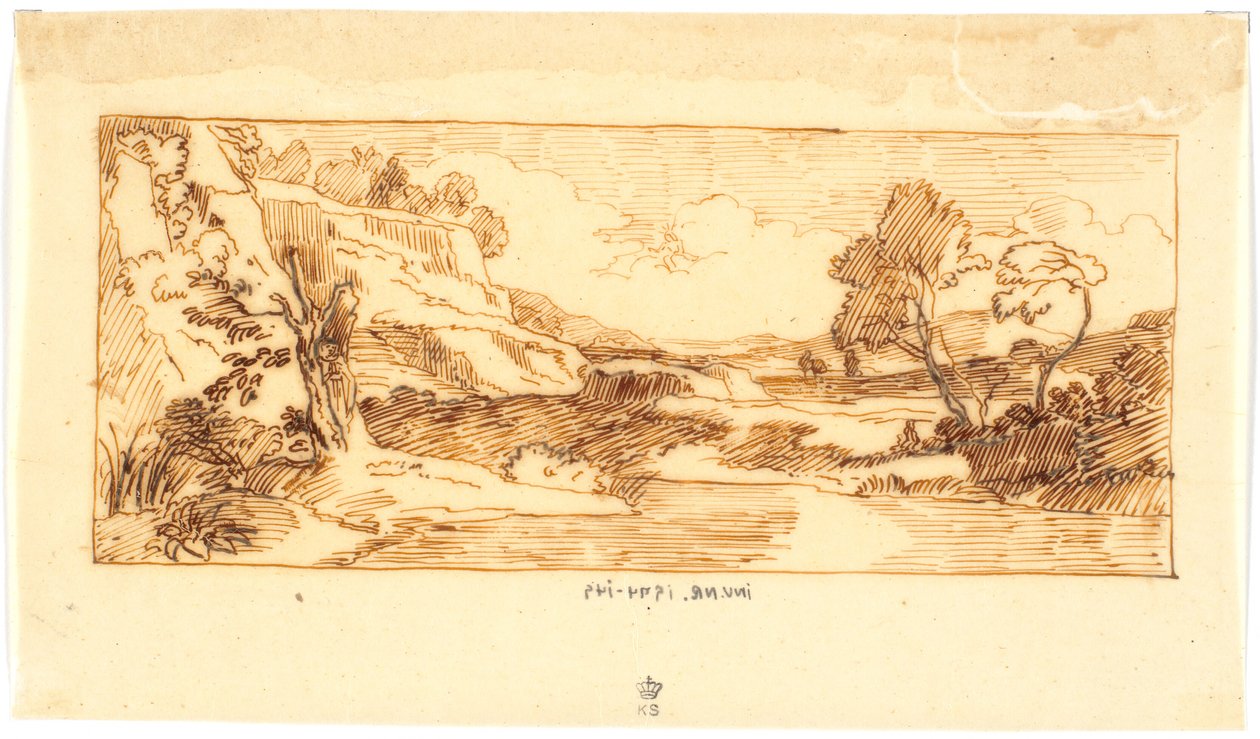 Landschap door Martinus Rørbye