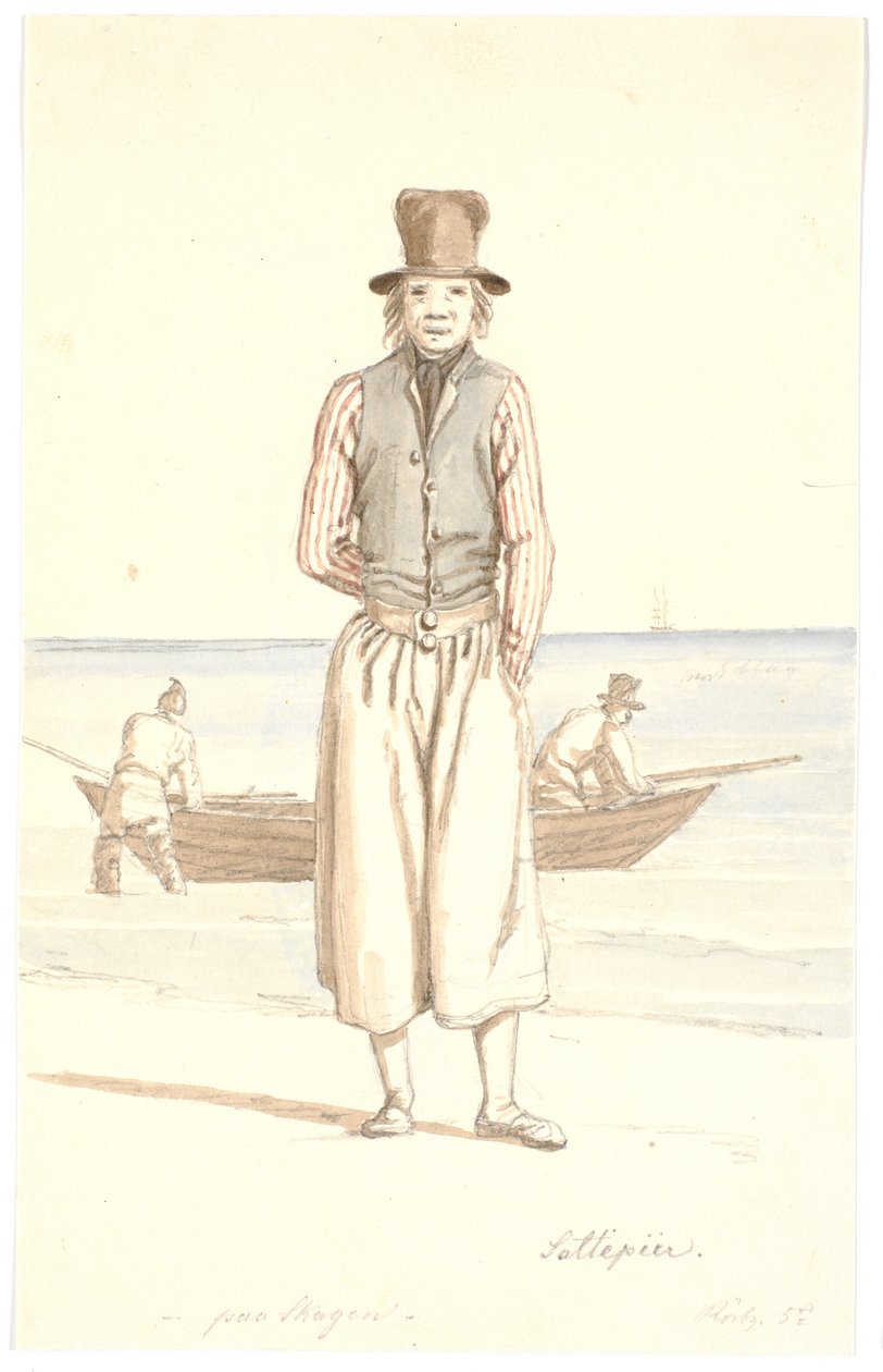 Saltepeer op Skagen door Martinus Rørbye