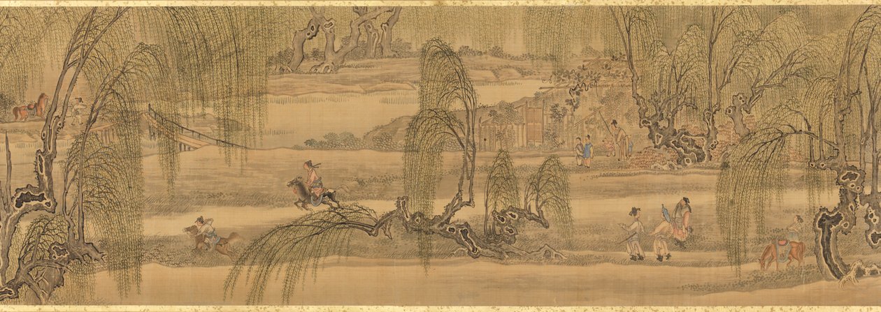 Paardrijden bij het Westmeer door Maruyama Okyo
