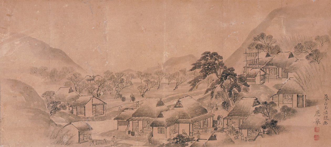Schets voor een kamerscherm door Maruyama Okyo