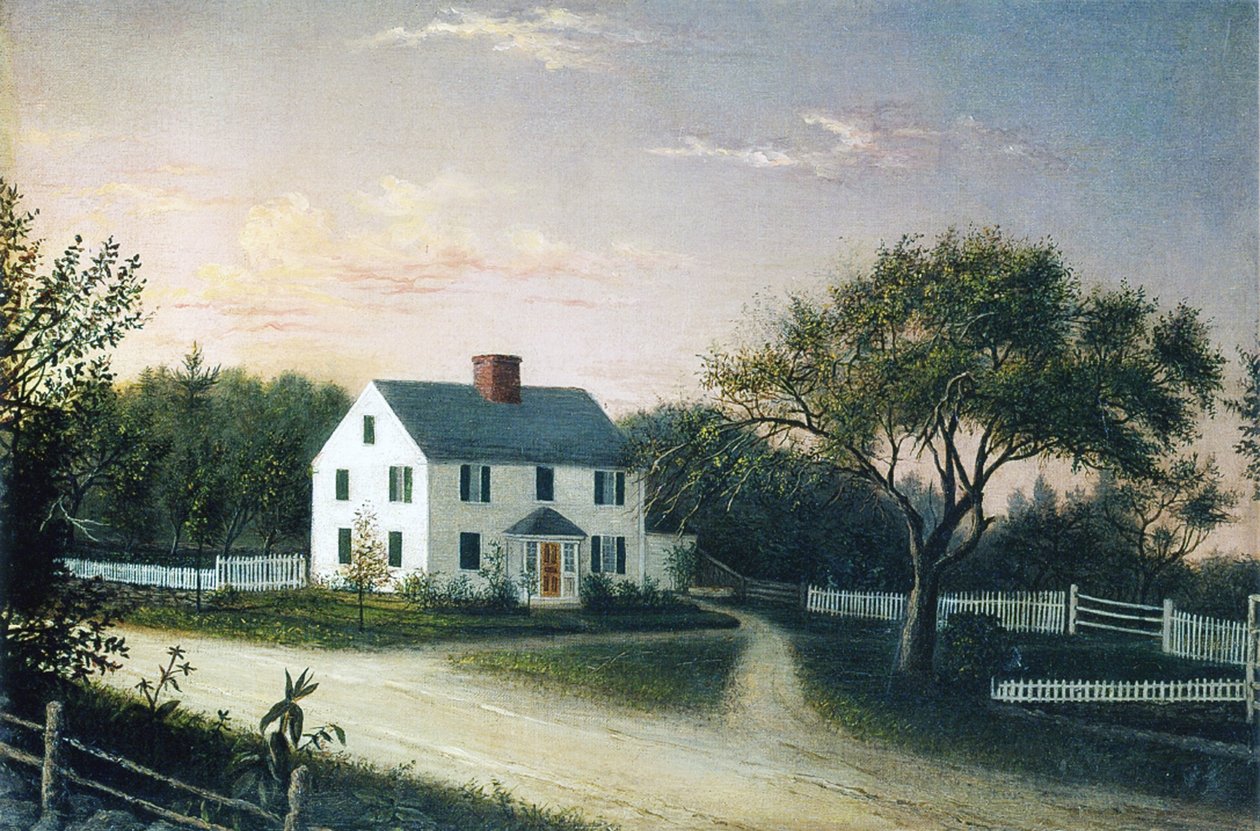 Het familiehuis van de kunstenaar, ca. 1859 door Mary Blood Mellen