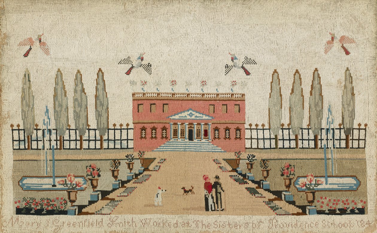 Wolwerk Schilderij, c. 1843 door Mary J. Greenfield Smith