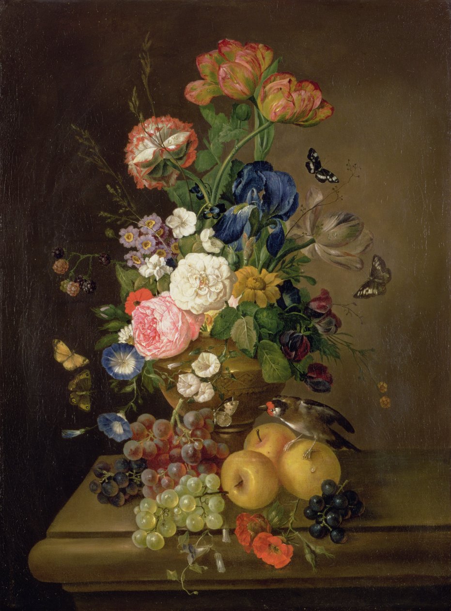 Vaas met bloemen door Mary Moser