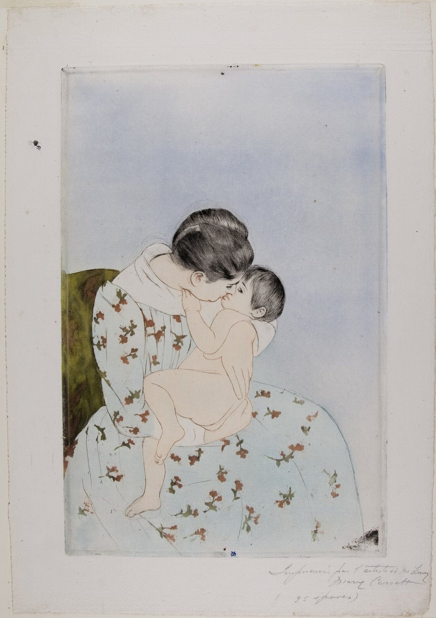 Na het bad door Mary Cassatt