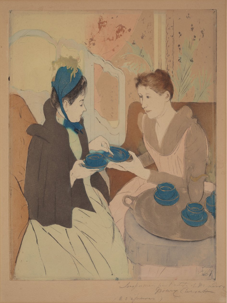 Afternoon Tea-feestje door Mary Cassatt