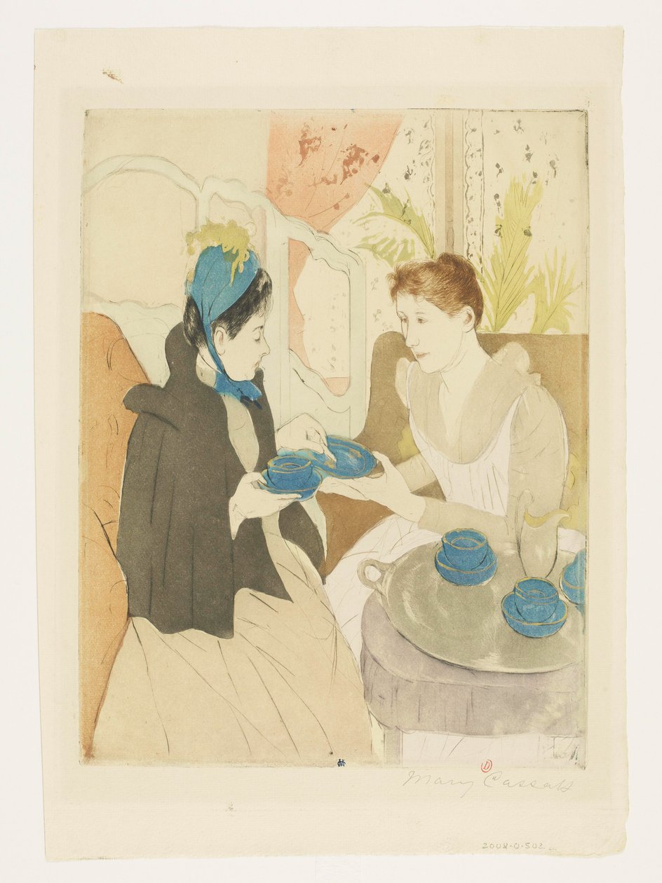 De middagthee door Mary Cassatt