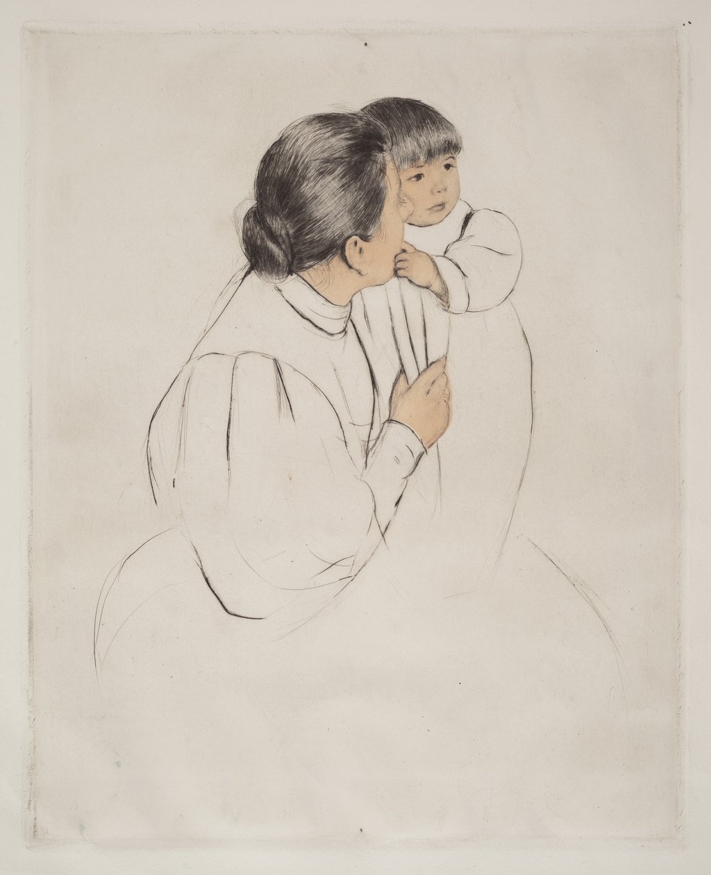 Boerenmoeder en kind door Mary Cassatt