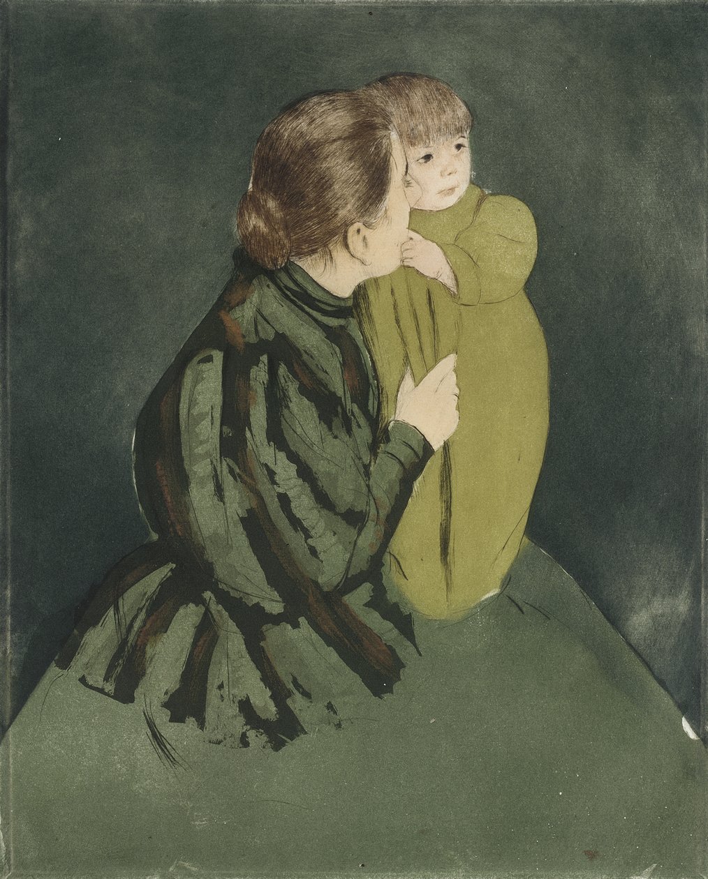 Boerin met kind door Mary Cassatt