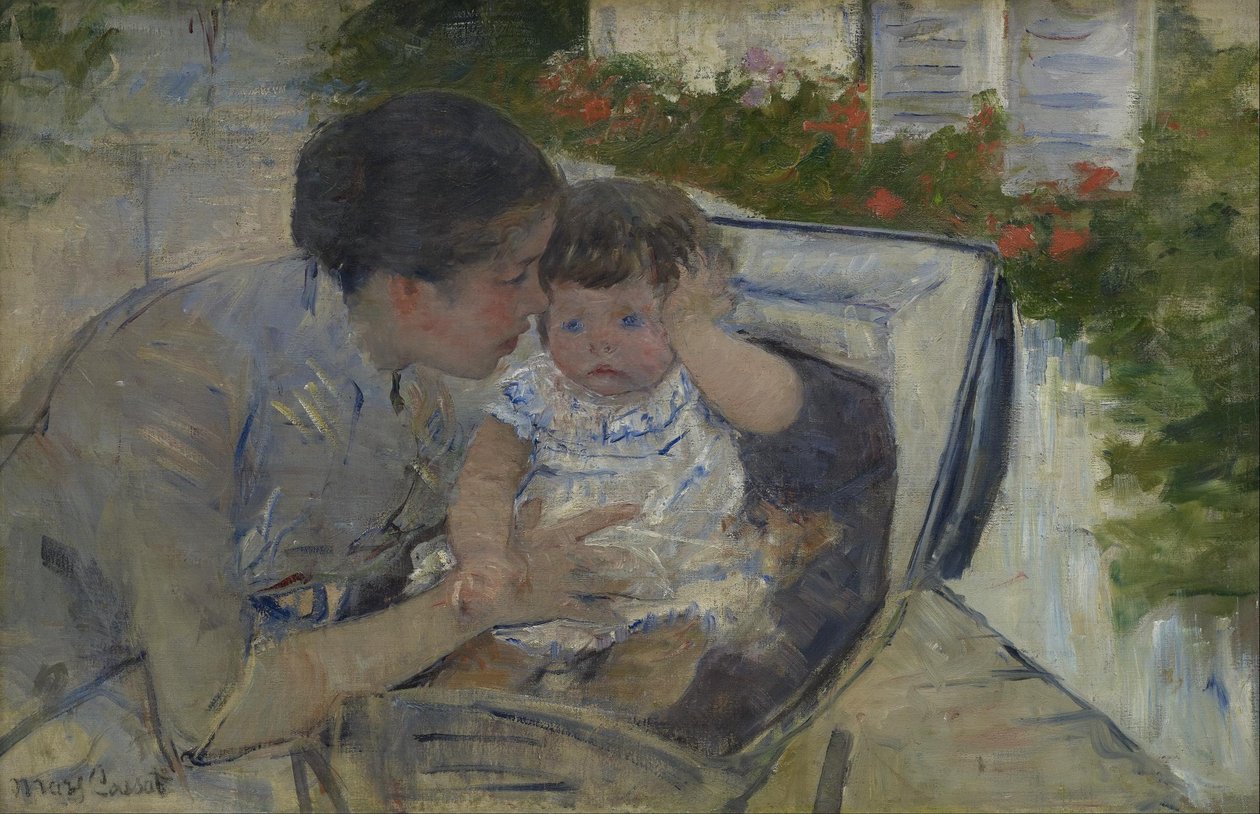Susan troost de baby door Mary Cassatt