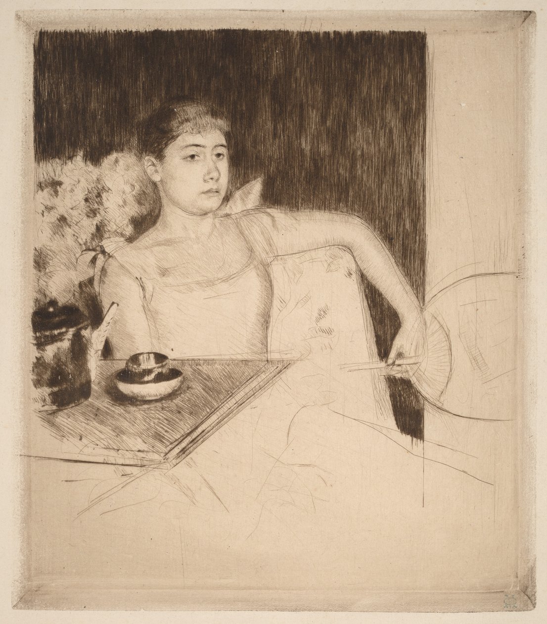 Thee door Mary Cassatt