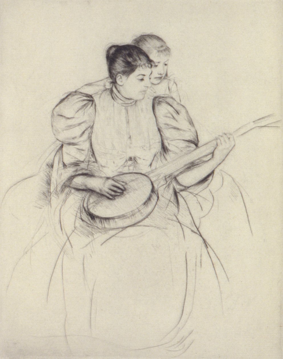 De banjoles door Mary Cassatt