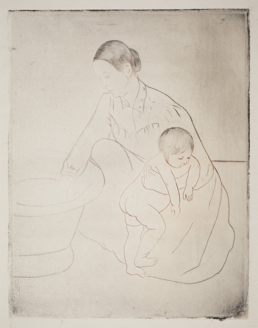 Het bad door Mary Cassatt