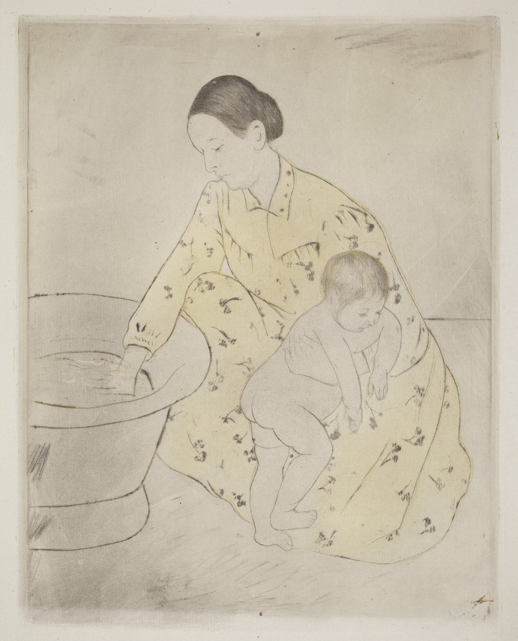 Het bad door Mary Cassatt