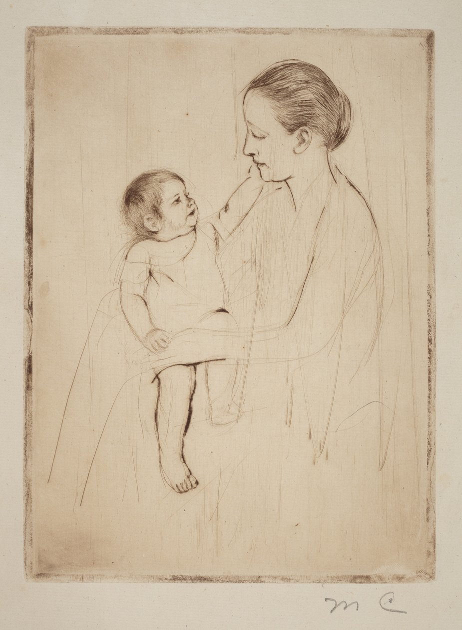 De streling door Mary Cassatt