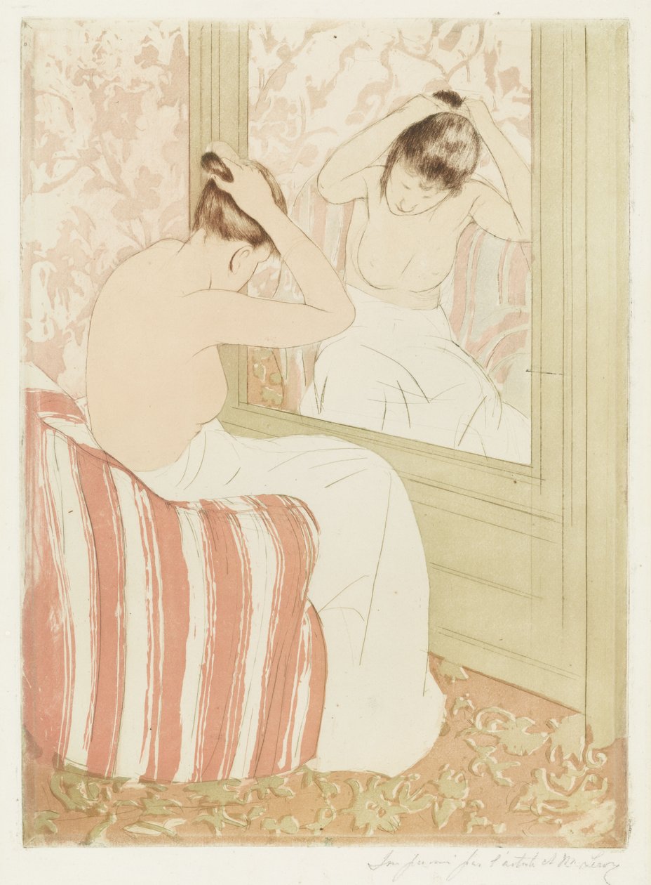 The Coiffure door Mary Cassatt