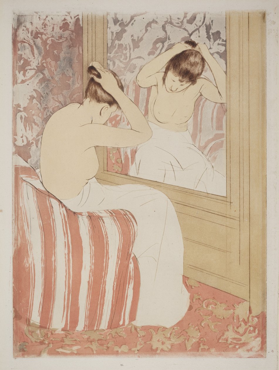 Het kapsel door Mary Cassatt