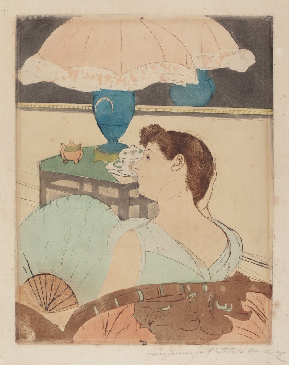 De lamp door Mary Cassatt