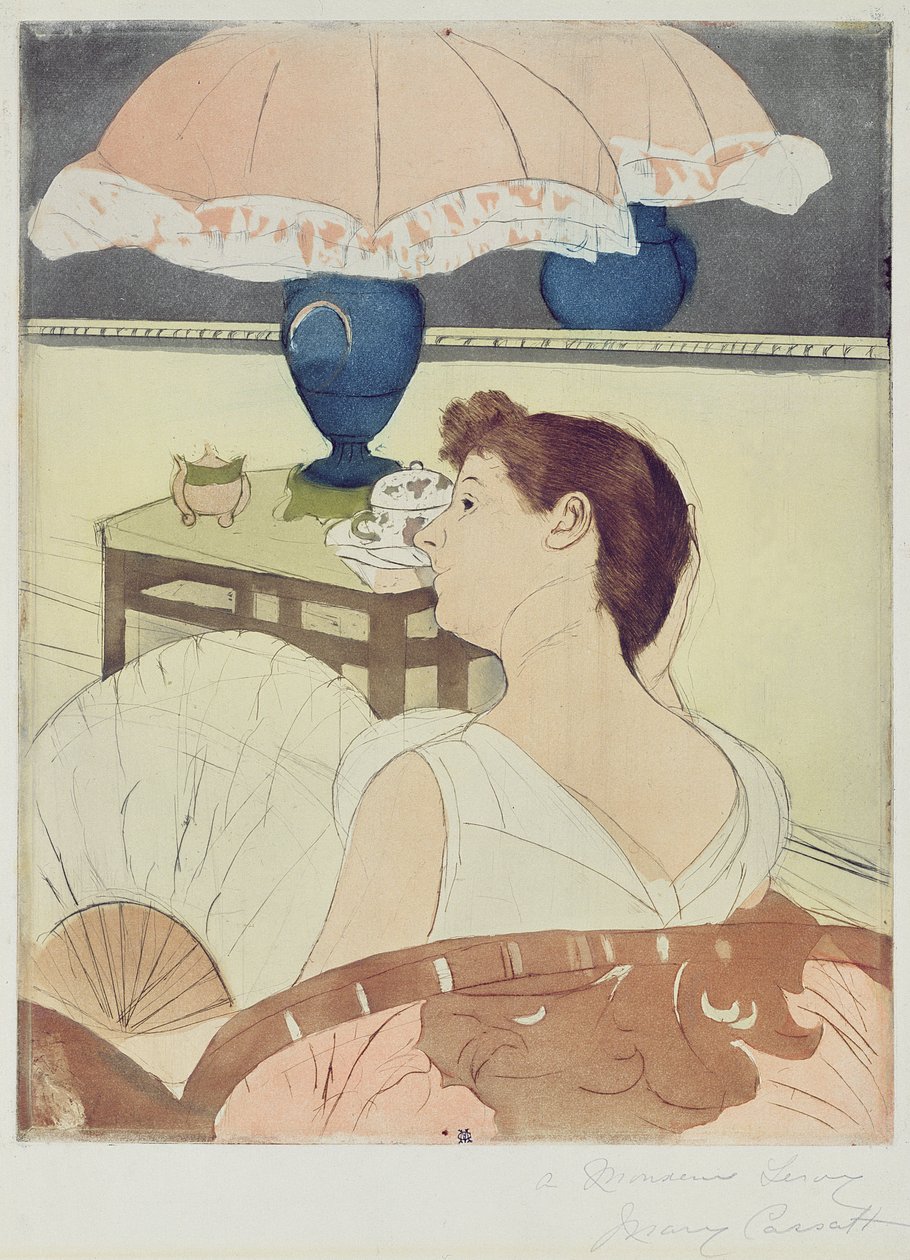 De Lamp, 1891 door Mary Cassatt