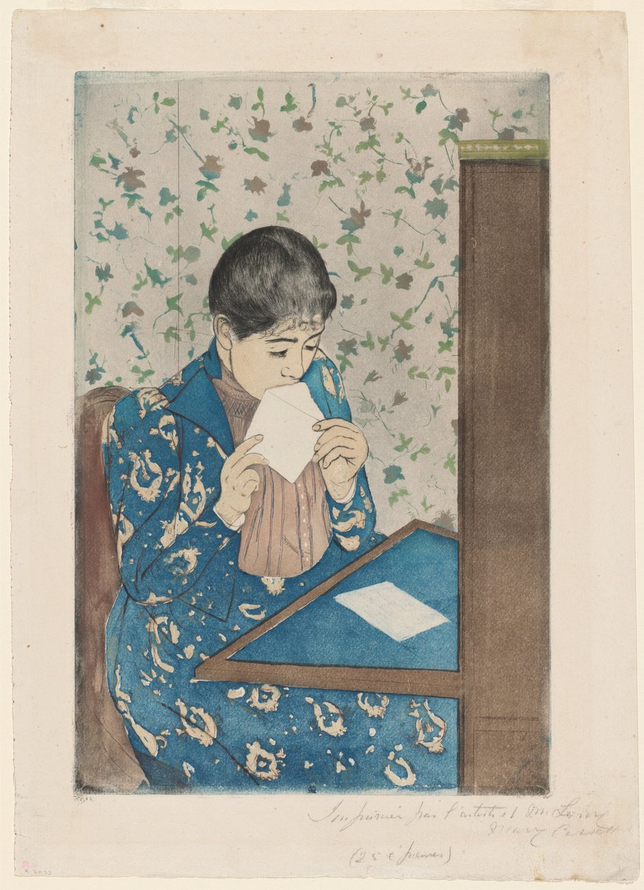 De brief door Mary Cassatt