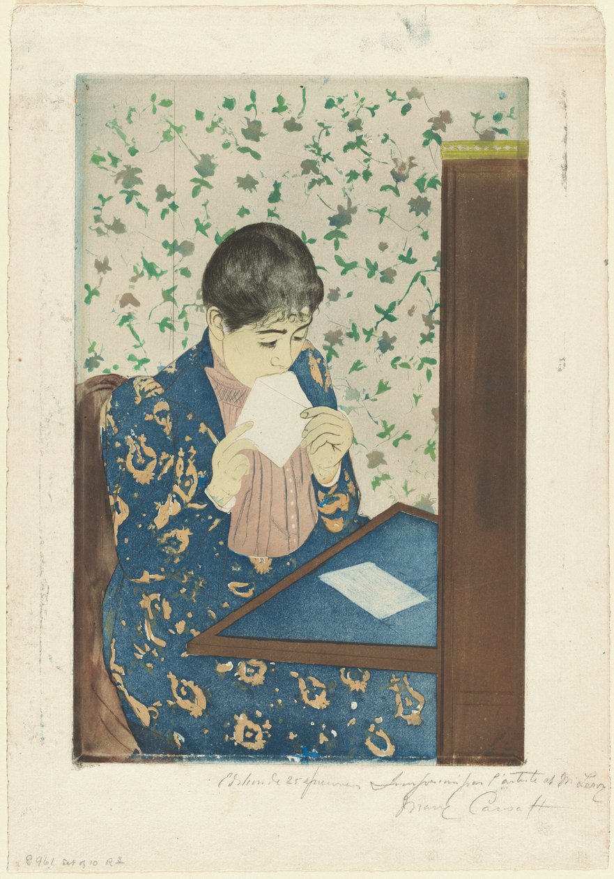 De brief door Mary Cassatt