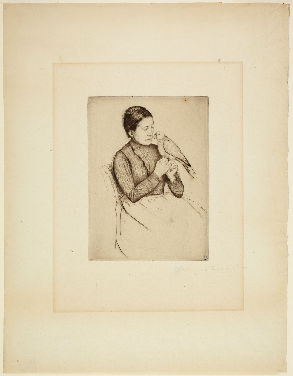 De papegaai door Mary Cassatt