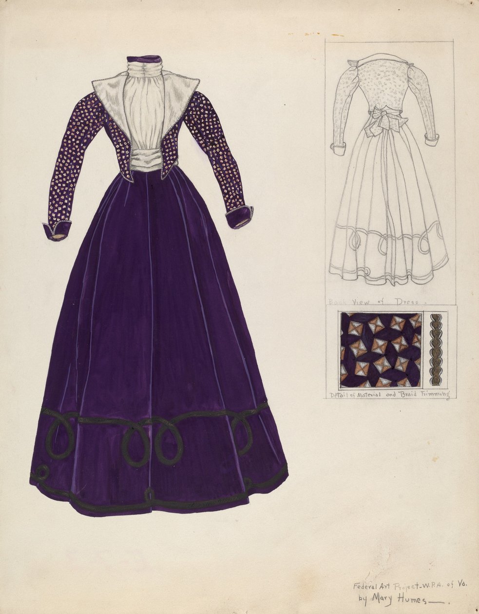 Jurk, ca. 1938 door Mary E Humes