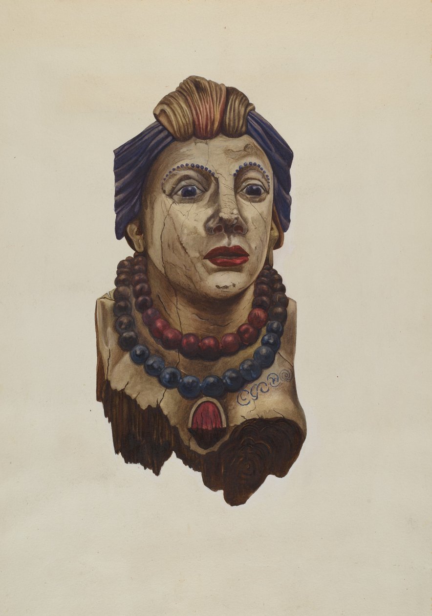 Indiaanse Prinses Boegbeeld, ca. 1938 door Mary E Humes