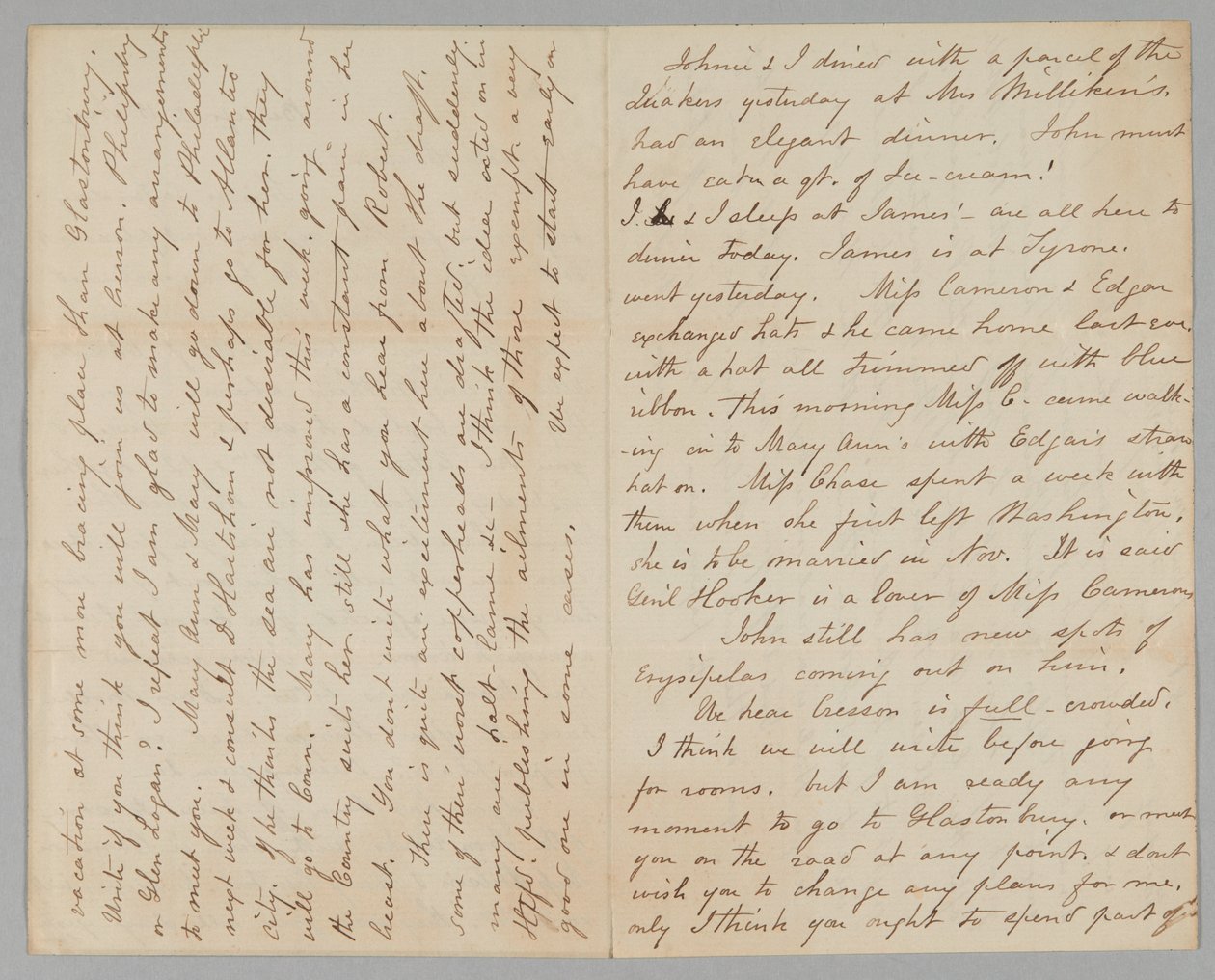 Brief van Mary Jane Hale Welles aan Gideon Welles, 15 augustus 1863 door Mary Hale