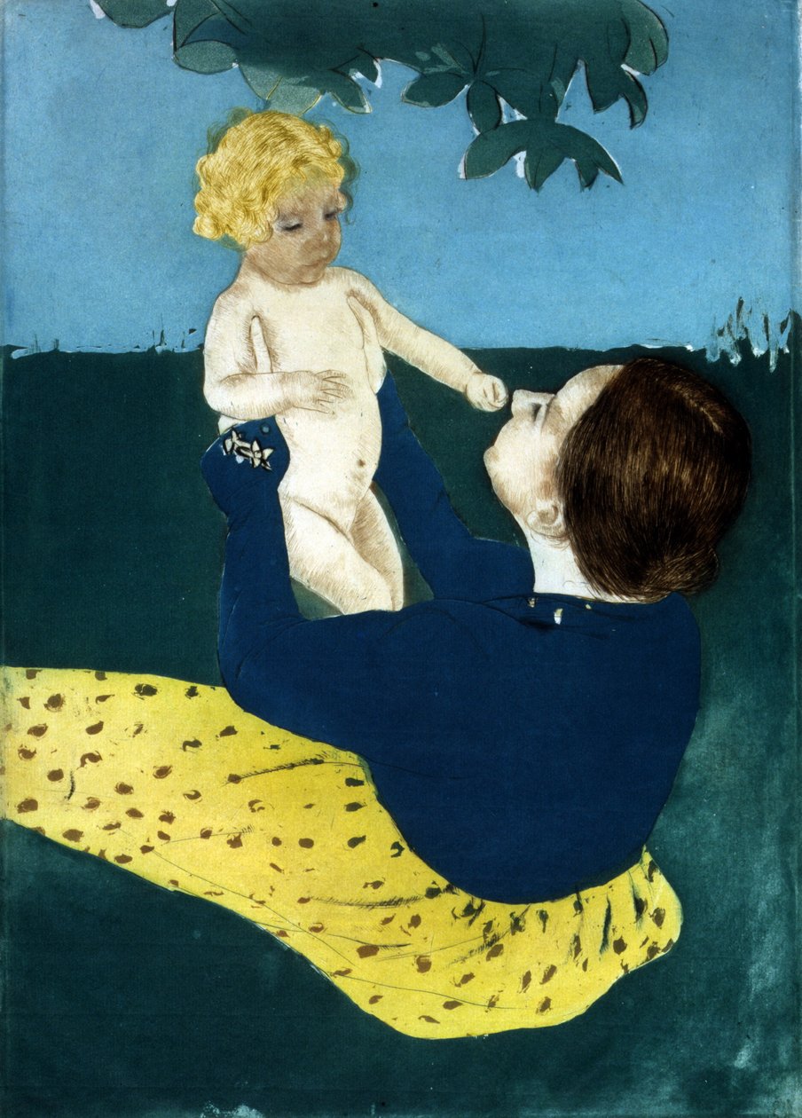 Onder de paardenkastanjeboom 1898 Mary Cassatt door Mary Stevenson Cassatt