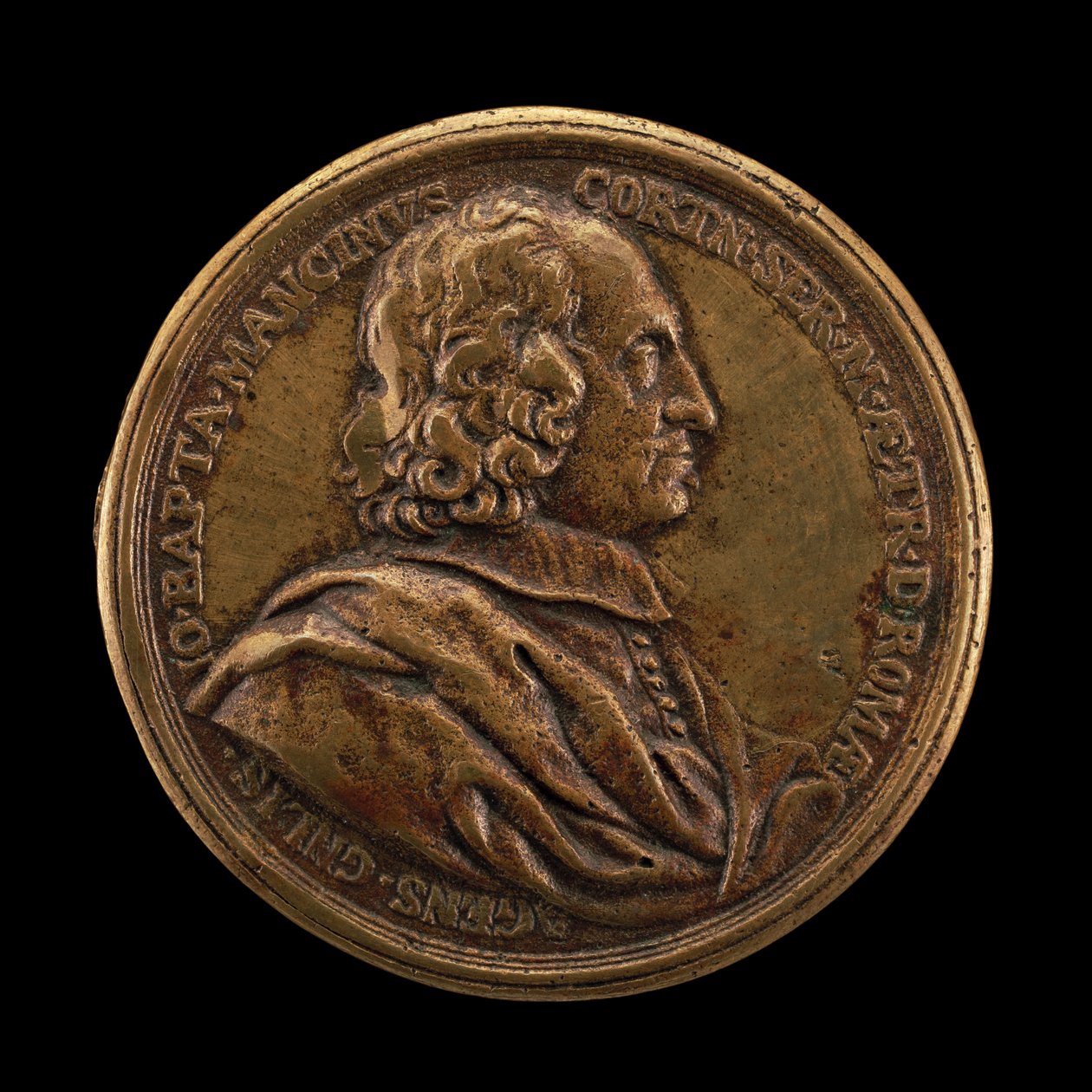 Giovanni Battista Mancini, overleden 1694, Algemeen Agent van Toscane in Rome [voorzijde], 1680 door Massimiliano Soldani