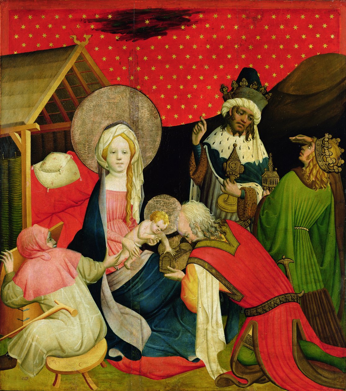 De Aanbidding der Wijzen, paneel van het St. Thomas Altaar uit de St. John